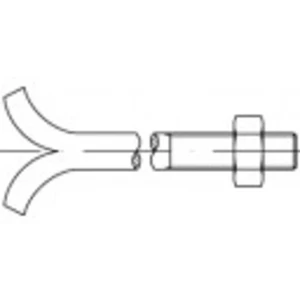 Skrutky do muriva a do základov TOOLCRAFT 108108 M16 DIN 529 250 mm oceľ 10 ks