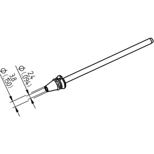 Ersa 0742ED2438H/SB odspájkovací hrot kónický  Dĺžka hrotov 79.25 mm obsah, množstvo obsiahnutého obsahu na objednaný ob