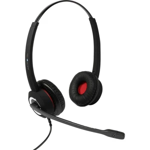 plusonic 6337-10.2P_BBB headset pre softvérový telefón s USB káblový na ušiach čierna