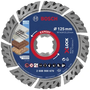 Bosch Accessories 2608900670 EXPERT MultiMaterial X-LOCK diamantový rezný kotúč Priemer 125 mm   1 ks