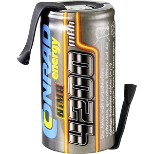 Conrad energy slot pre akumulátor Ni-MH Sub-C 1.2 V 4200 mAh so spájkovacími okami