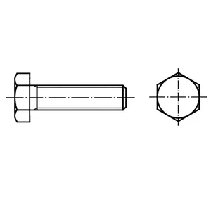 Šesťhranné skrutky TOOLCRAFT 128469 M12 DIN 933 150 mm oceľ 50 ks