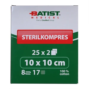 BATIST Sterilkompres Gáza sterilní 10x10 cm 25 kusů