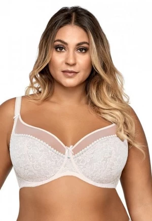 Ava 1396 Crystal bílá Podprsenka měkká plus size 75K bílá