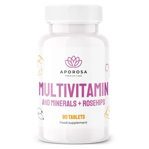 APOROSA Multivitamíny a multiminerály s echinaceou a šípky 30 složek 90 tablet