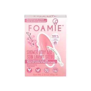 Foamie Hydratační sprchová péče Cherry Kiss With Cherry Blossom and Rice Milk (Shower Body Bar) 80 g