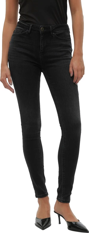 Vero Moda Dámske džínsy VMFLASH Skinny Fit 10298722 Black Denim XS/32