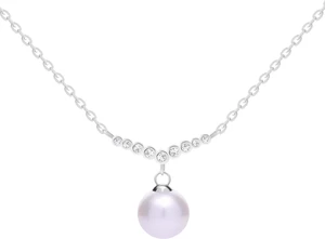 Preciosa Nežný strieborný náhrdelník s pravou perlou Samoa 5308 00