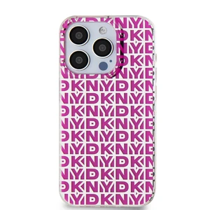 Zadní kryt DKNY PC/TPU Repeat Pattern pro Apple iPhone 15 Pro, růžová