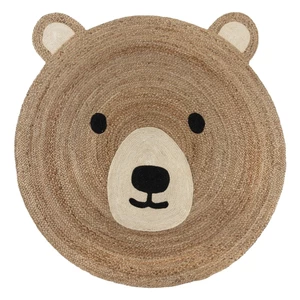 Naturalny dywan dziecięcy z juty 100x100 cm Bertie Bear – Flair Rugs