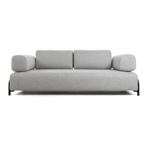 Jasnoszara sofa z podłokietnikami Kave Home Compo