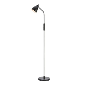 Lampa stojąca w kolorze matowej czerni z metalowym kloszem (wys. 143 cm) Story – Markslöjd