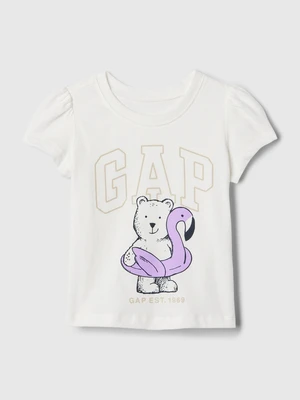 White girls' T-shirt with GAP print Brannan