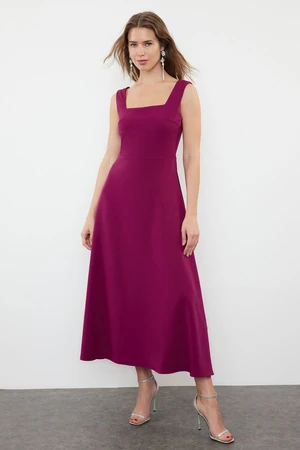 Trendyol Plum A-Line Woven Elegant Evening Dress