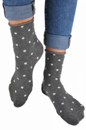Noviti SB015 netlakové puntíky Lurex Dámské ponožky 35-38 černá/lurex