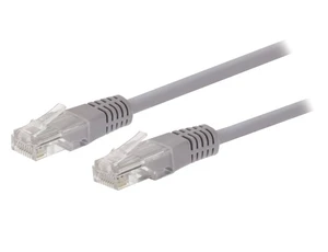 Kabel C-TECH CB-PP5-1 patchcord Cat5e, UTP, šedý, 1m