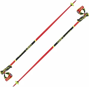 Leki WCR SL 3D Bright Red/Black/Neonyellow 135 cm Lyžiarske palice