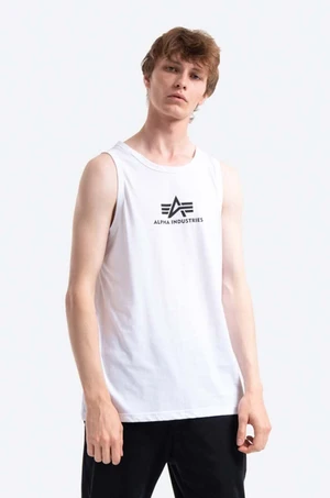 Bavlněné tričko Alpha Industries bílá barva, 126566.09-white