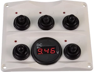 Talamex Switch Panel-Voltmeter 12/24V Antracit 12 / 24 V Włącznik do łodzi