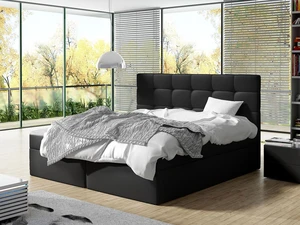 Moderní box spring postel Lipari 160x200, černá