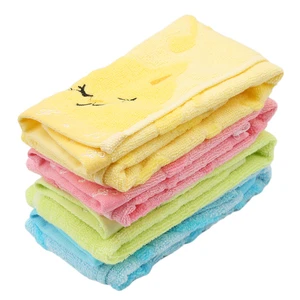 Cartoon Cat Design Strong Water Absorbing Children Hand Towel 25x50cm Bamboo Fiber Kids Face Bathing Shower Towel New