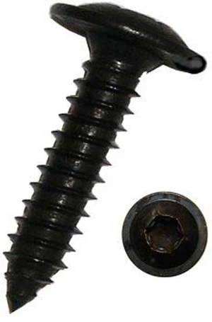 Dresselhaus Samořezné šrouby do plechu TORX, různé rozměry, nerezové A2, černé, sady 100 ks Velikost: 4.8x16 mm