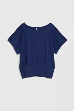 Women's blouse with tapered waist MOODO - blue