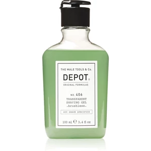 Depot No. 406 Transparent Shaving Gel gel na holení brushless 100 ml