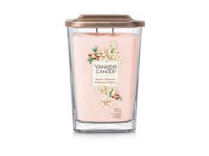 Yankee Candle Aromatická svíčka velká hranatá Snowy Tuberose 552 g