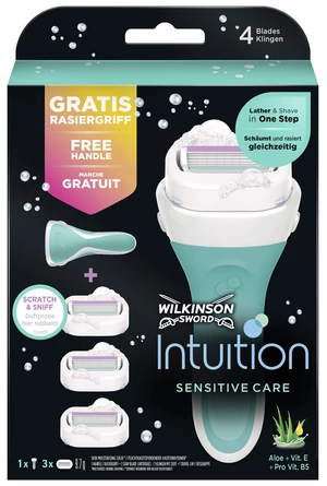 Wilkinson Sword Holicí strojek pro ženy Intuition Sensitive rukojeť + 3 různé hlavice