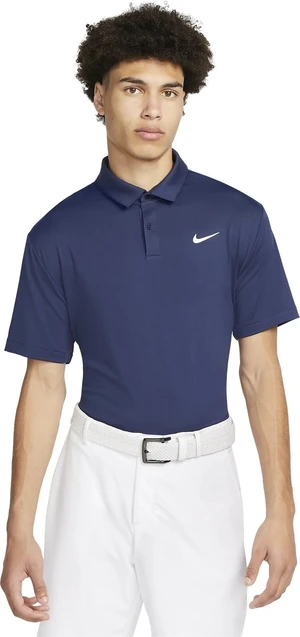 Nike Dri-Fit Tour Mens Solid Golf Midnight Navy/White L Koszulka Polo