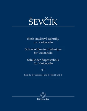 Otakar Ševčík Škola smyčcové techniky pro violoncello op. 2, sešit I a II Noty