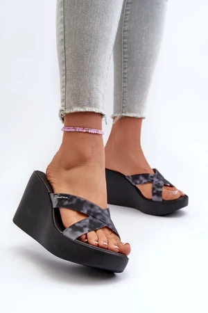 Dámské pantofle na klínku Ipanema High Fashion Slide Fem Black