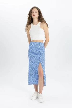 DEFACTO A Cut Patterned Slit Moroccan Midi Skirt