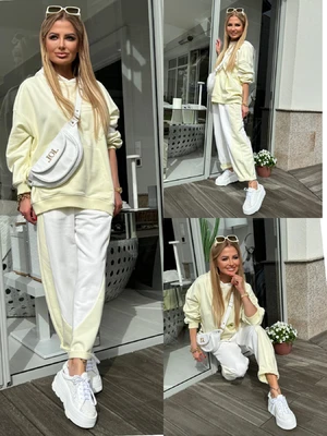 Yellow and white tracksuit set By o la la