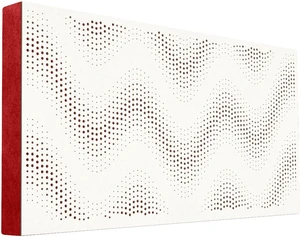 Mega Acoustic FiberPRO120 Sinus White/Red Absorbent Holzplatte