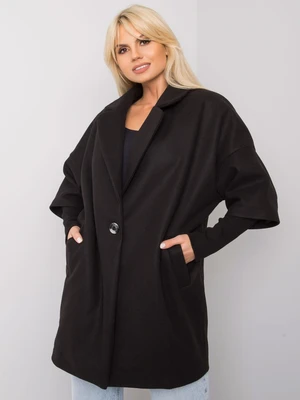 RUE PARIS Black oversized coat