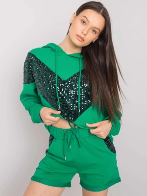 Women's green set with sequins