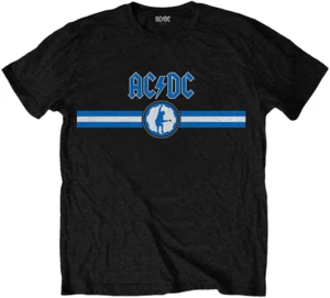 AC/DC Tricou Blue Logo & Stripe Black 2XL