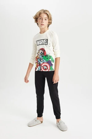 DEFACTO Boys Pajama Set Marvel Comics Long Sleeve Top Long Bottom