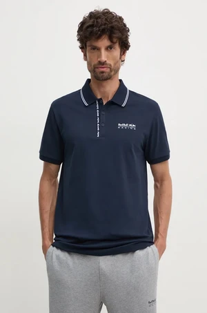 Polo tričko Red Bull Racing x Pepe Jeans tmavomodrá barva, s potiskem, RM540001