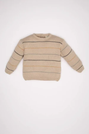 DEFACTO Baby Boy Crew Neck Striped Sweater