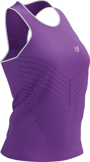 Compressport Performance Singlet W Royal Lilac/White M Laufunterhemd