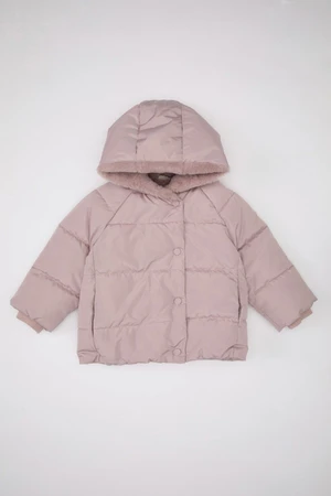 DEFACTO Baby Girl Windproof Water Repellent Hooded Faux Für Lined Coat