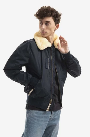 Bunda Alpha Industries Injector III 143104.07-navy, pánska, tmavomodrá farba, prechodná