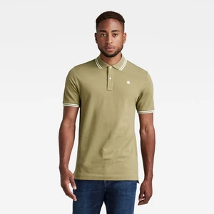 G-STAR Polo shirt - Dunda slim stripe polo ss green