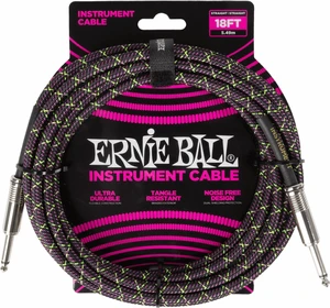 Ernie Ball Braided Instrument Cable Straight/Straight 5,5 m Egyenes - Egyenes Hangszórókábel