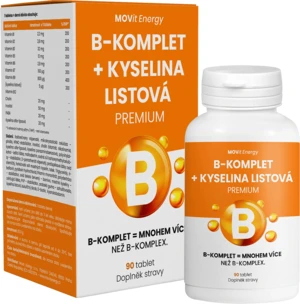 MOVIT ENERGY B-Komplet + Kyselina listová PREMIUM 90 tablet