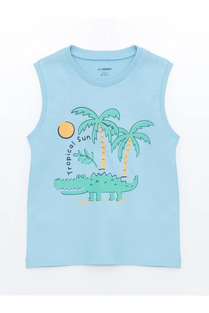 LC Waikiki Crew Neck Sleeveless Printed Baby Boy Singlet