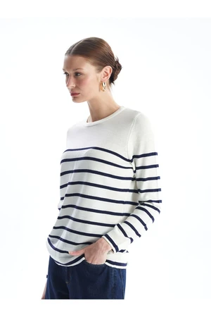 LC Waikiki Crew Neck Striped Long Sleeve Women's Knitwear Sweater